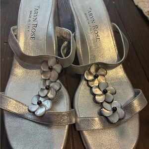 Taryn Rose Silver Women's Sandals
